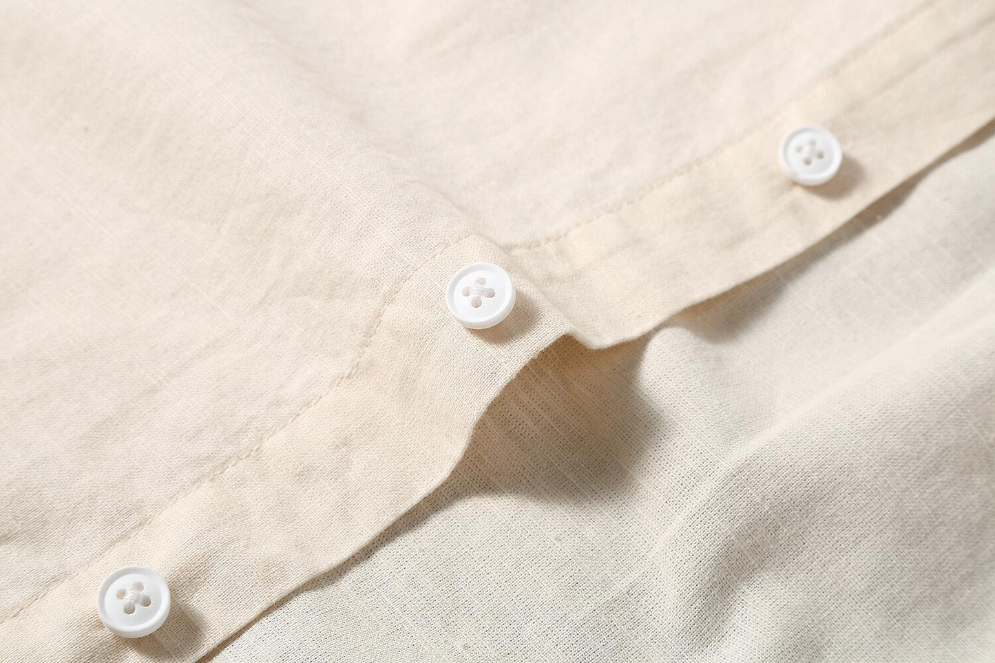 Loose Fit Linen Short Sleeve Shirt