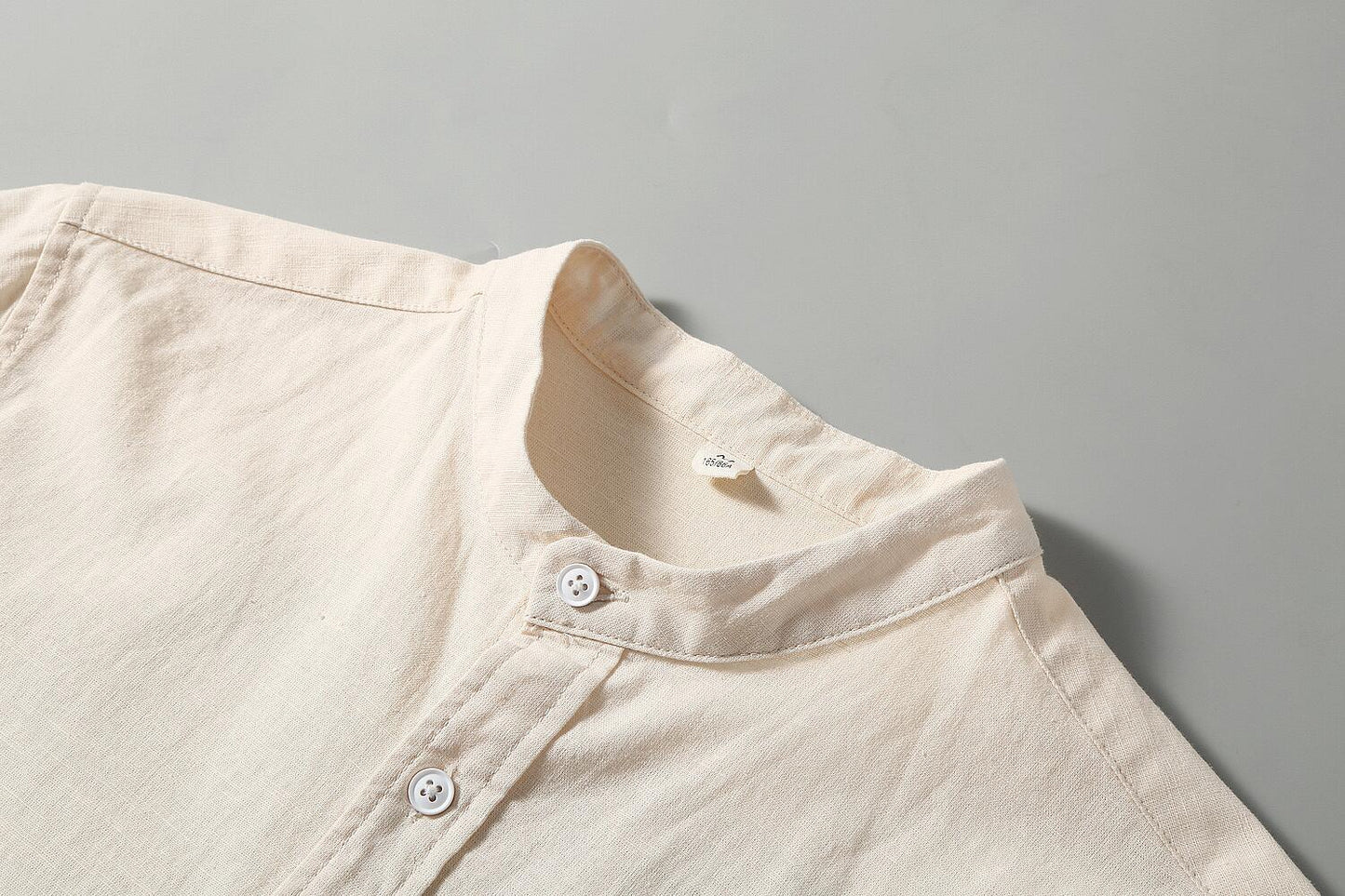 Loose Fit Linen Short Sleeve Shirt