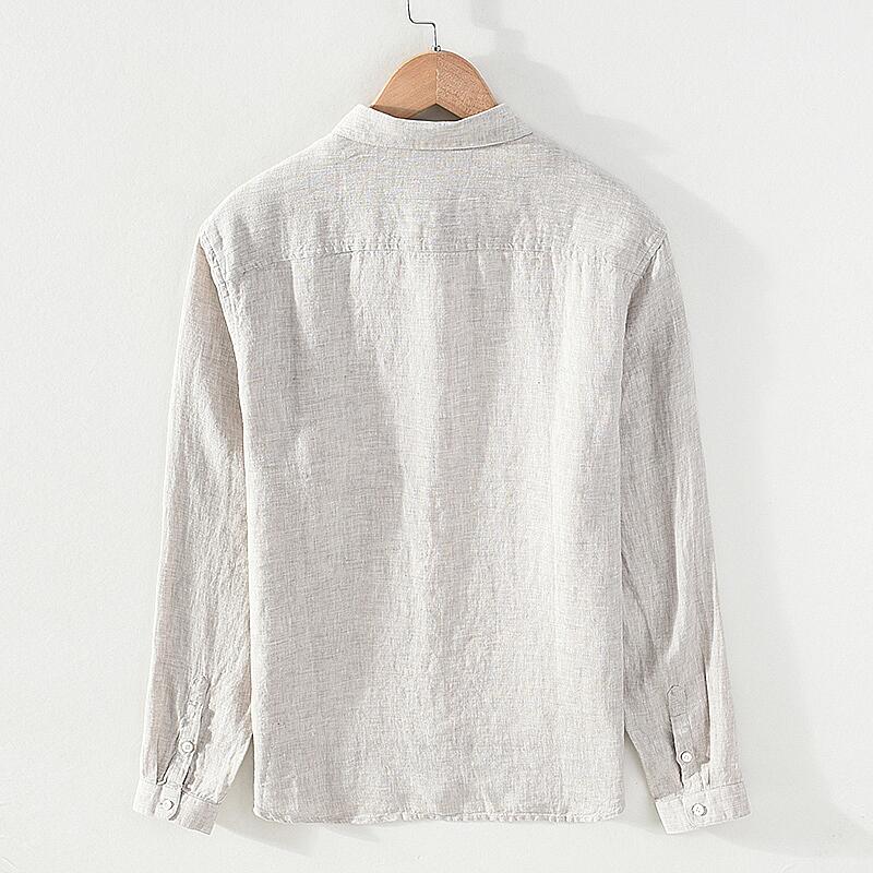 Pure Linen Long Sleeve Casual Shirt