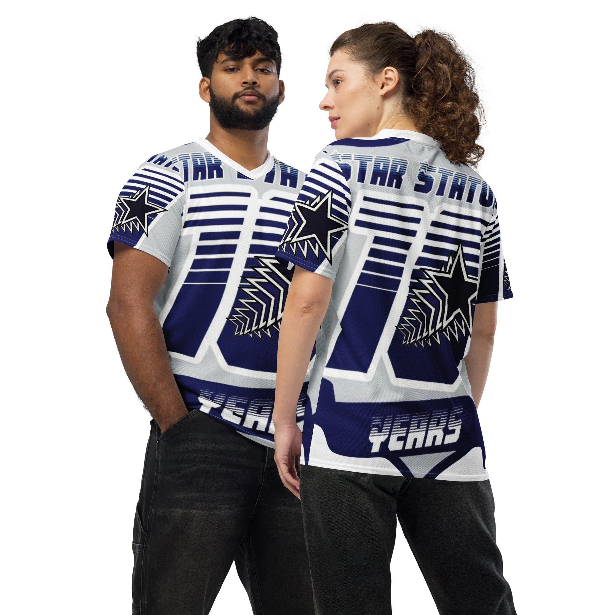 SS 10 Year Anniversary Recycled unisex sports jersey