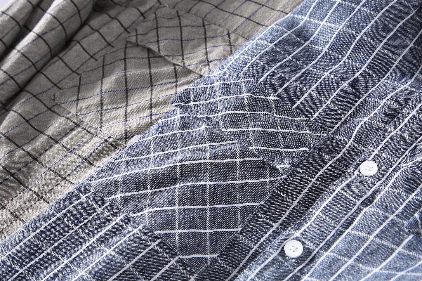 Plaid Square Collar Shirt - Casual Workwear