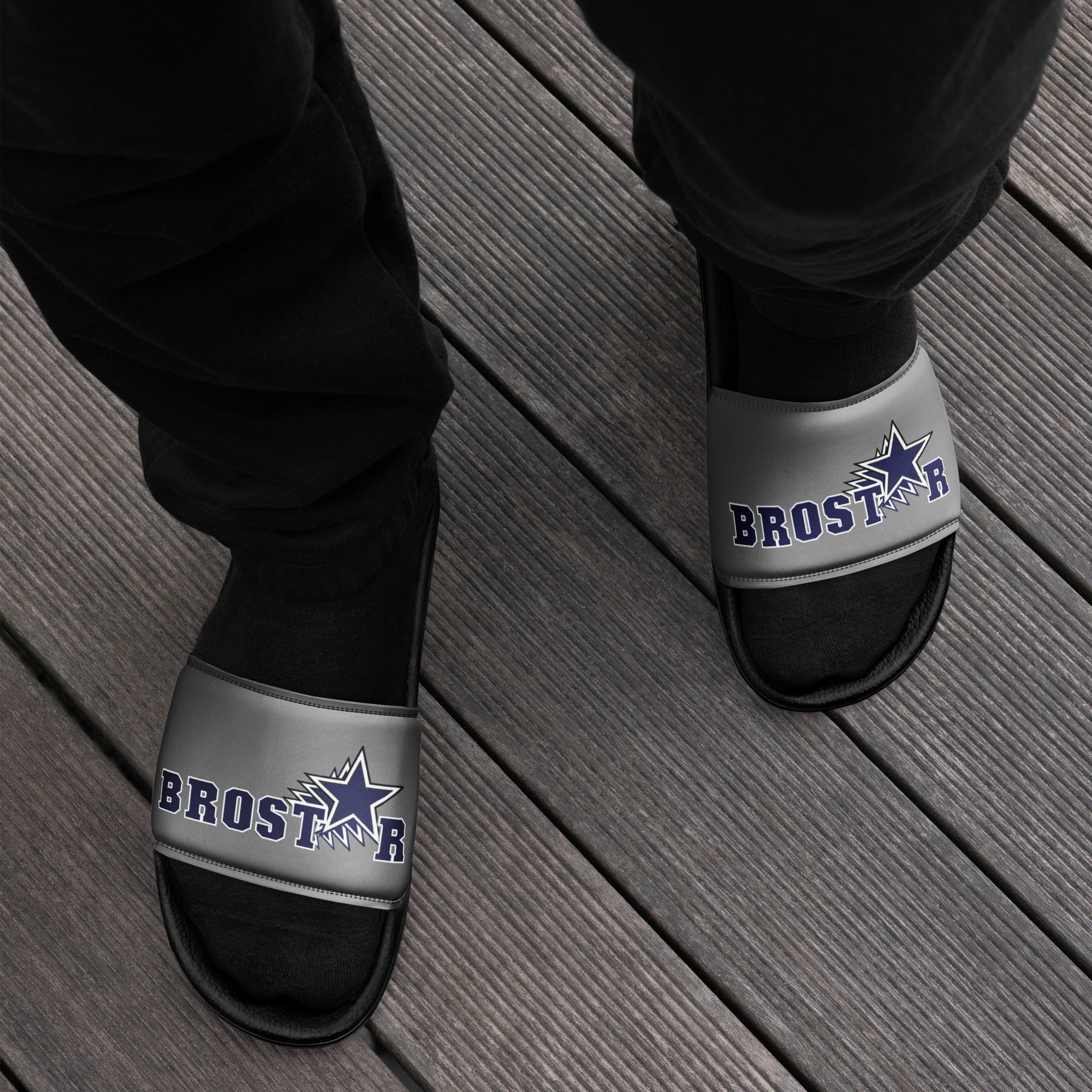 Brostar Grey Men’s slides