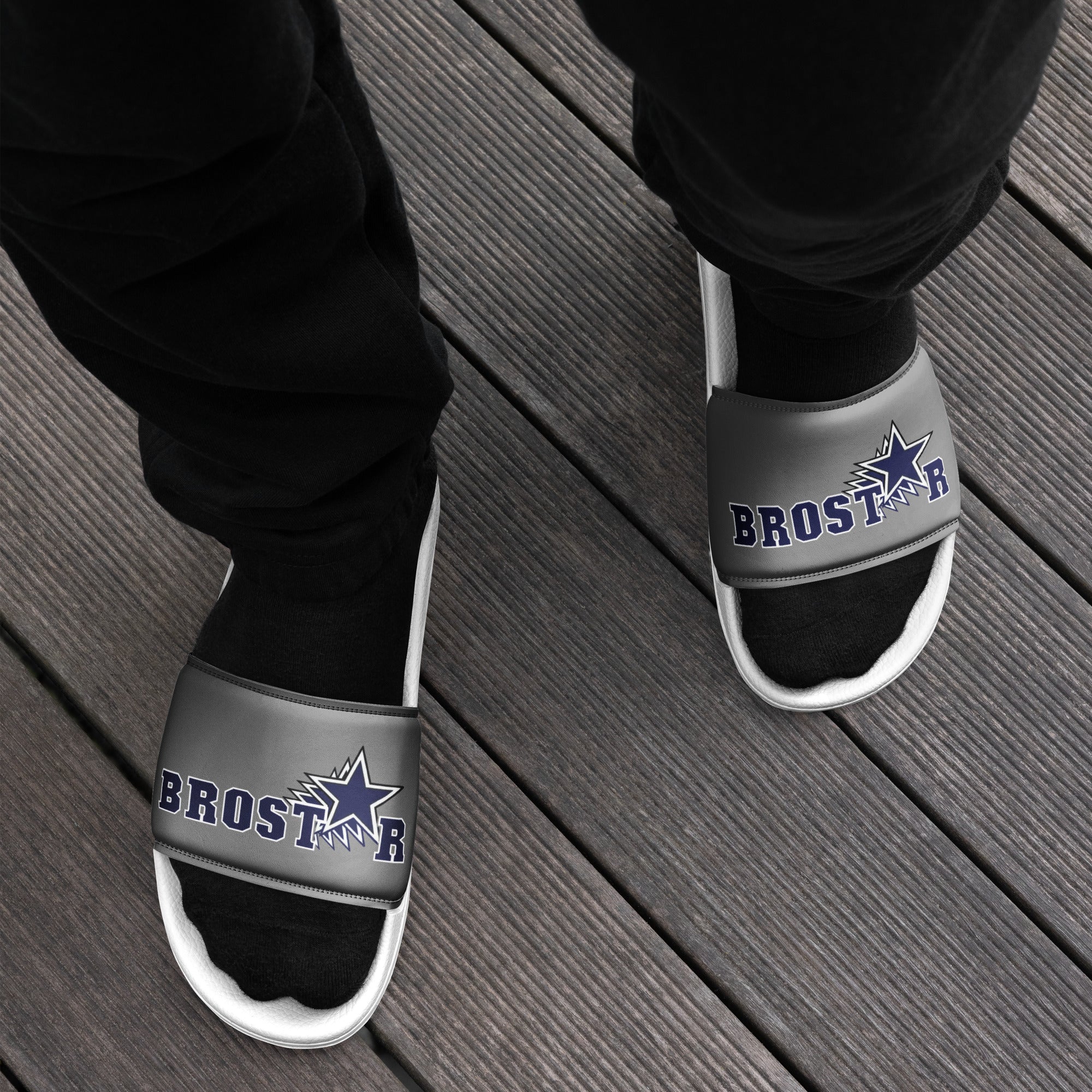 Brostar Grey Men’s slides