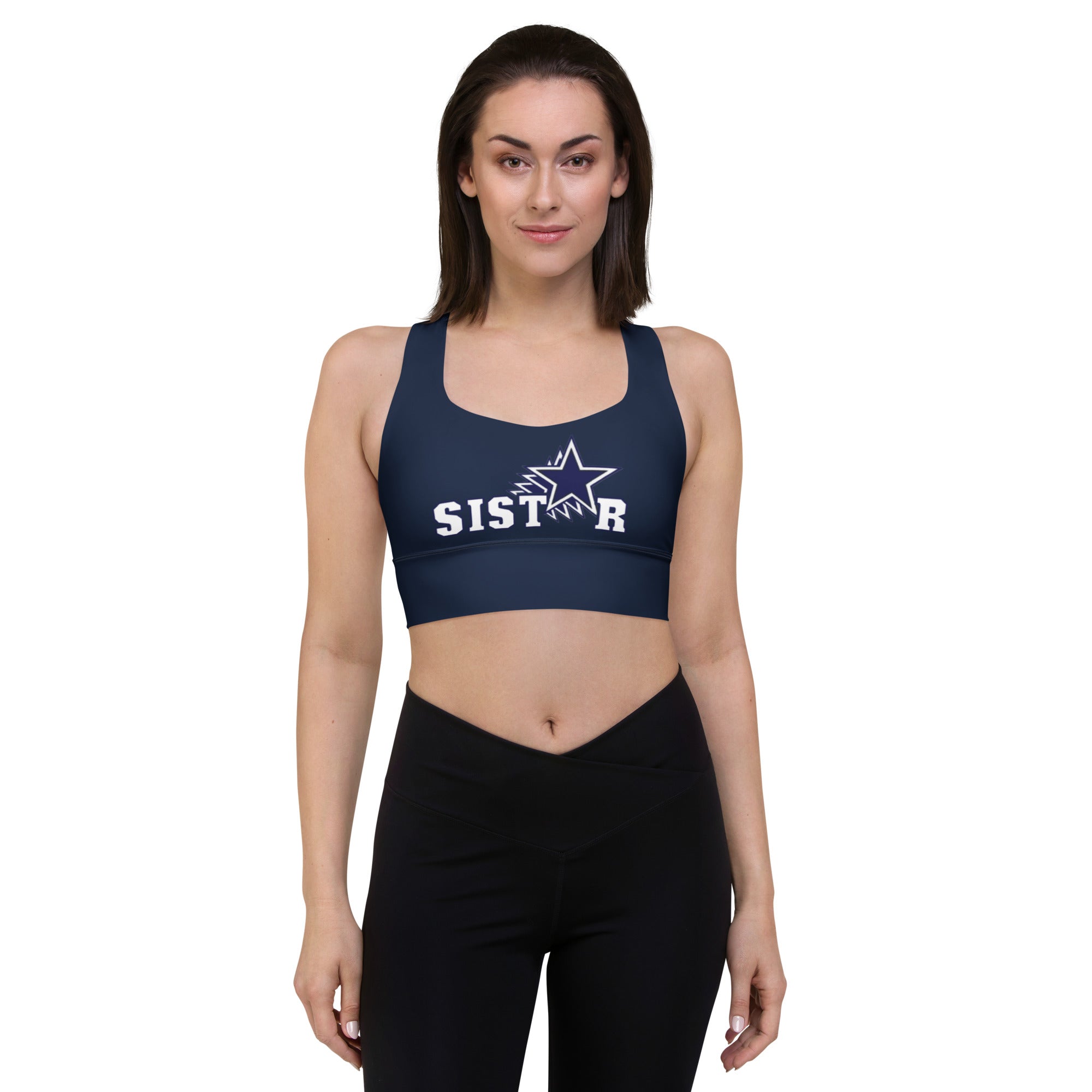 Sistar Blue Longline sports bra