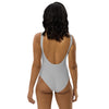 Crack Design Grey One-Piece Swimsuit