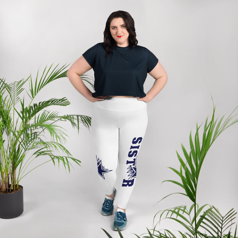 Sistar White  Plus Size Leggings