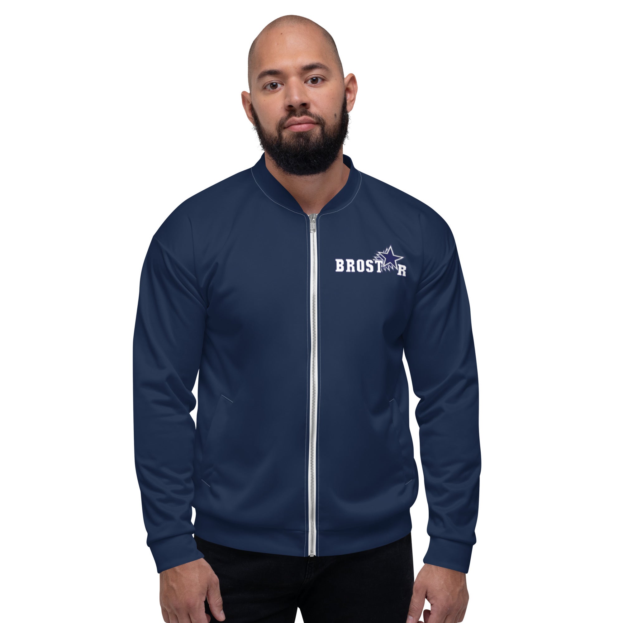 Brostar Blue  Bomber Jacket