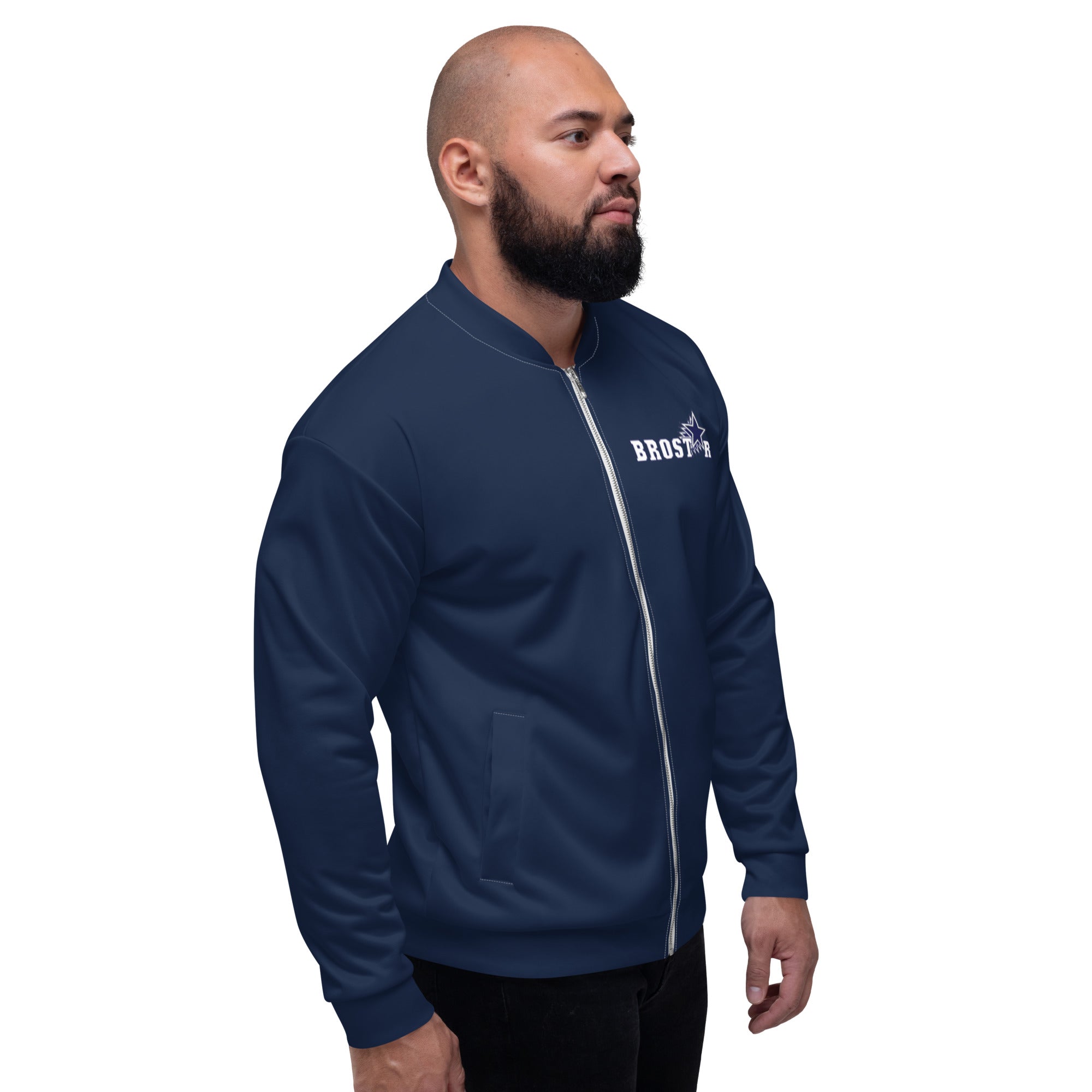 Brostar Blue  Bomber Jacket