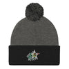 Star Burst Pom-Pom Beanie