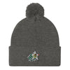 Star Burst Pom-Pom Beanie